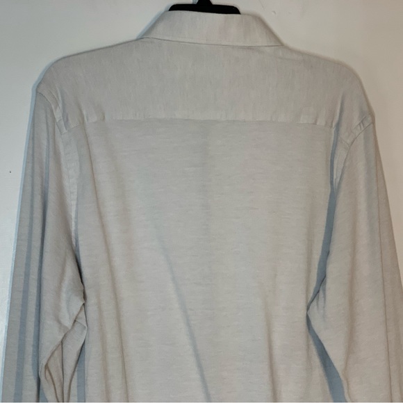 STONE ROSE Button-Up Performance Knit Shirt in Light Grey - Picture 6 of 12